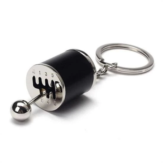 BUFFER® Hareketli Araba Vites Anahtarlık Altı Hız Manuel Vites Dişli Shifter Topuzu Metal Anahtarlık - Resim 7