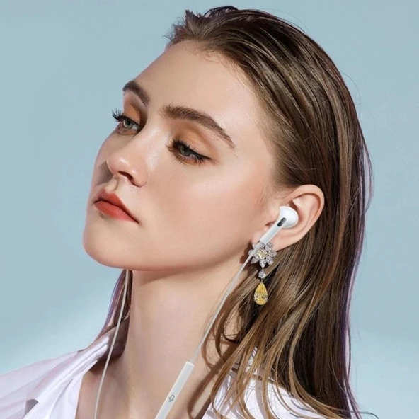 BUFFER® İphone Ucu Çıkışlı Pop Up Kulakiçi Yumuşak Kontrol Tuşlu Kulaklık - Resim 3