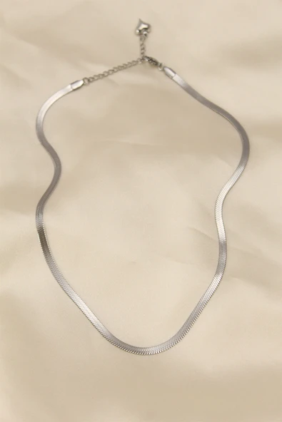 316L Çelik Silver Renk 45 cm İtalyan Zincir Model Kadın Kolye - TJ-BKO5903 ürün görseli