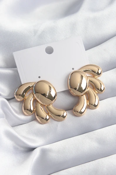 Pirinç Gold Renk Kadın Küpe - TJ-BKP8242 ürün görseli