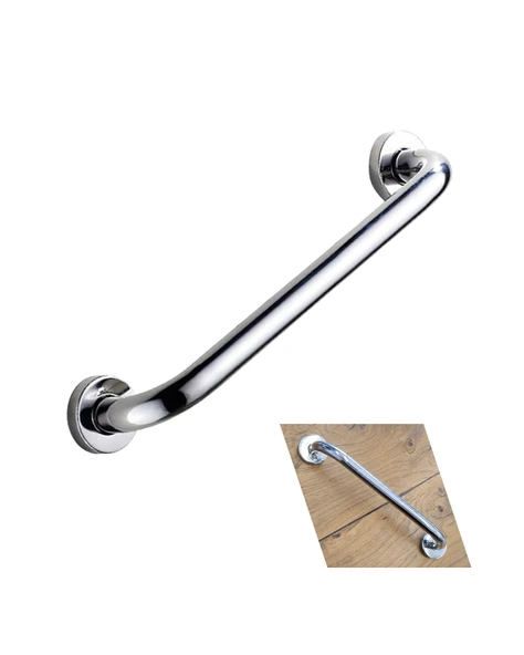 ​​​​​​​Duşakabin İçi Yaşlı ve Bedensel Engelli Tutunma Aparatı | 9x30 cm Krom Metal Tutma Barı | Güvenli Dayanıklı Tasarım | Otel Buklet Serisi - 1