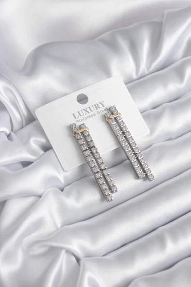 VIP Seri Zirkon Taşlı Su Yolu Kadın Küpe - TJ-BKP8331 ürün görseli