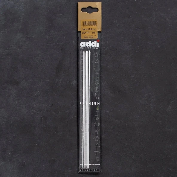 Addi 2mm 20cm 5 li Çorap Şişi - 201-7 ürün görseli 1