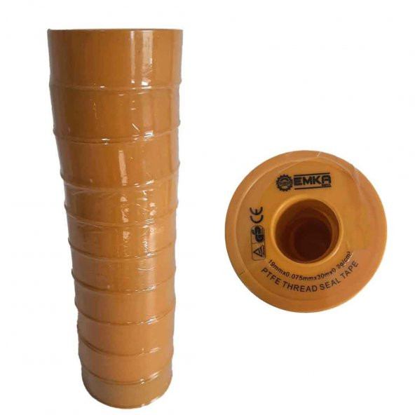10 ADET TEFLON BANT BÜYÜK SIHHİ TESİSAT SU SIZDIRMAZLIK BANDI 19mm X 30 MT DOĞALGAZ TESİSAT BANDI ürün görseli 1