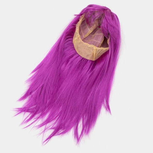 Fuşya Renk Düz Kesim Uzun Parti Peruğu Takma Saç ürün görseli