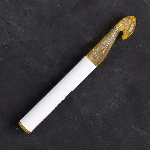 Addi Champagner 15mm 15cm Plastik Simli Yün Tığ - - Resim 2