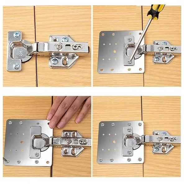 Paslanmaz Çelik Menteşe Onarım Plakası ürün görseli