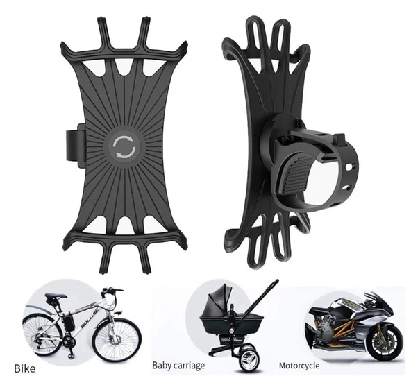 Silikon Esnek Bisiklet Telefon Tutucu - Resim 3