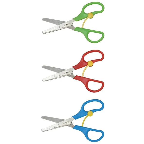 Puti Okul Makası Cetvelli Yaylı 1055 (24 lü paket)