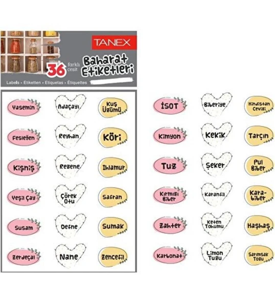 Tanex Baharat PP Opak Etiketi-4 2 Ad. Mtc-604 ürün görseli