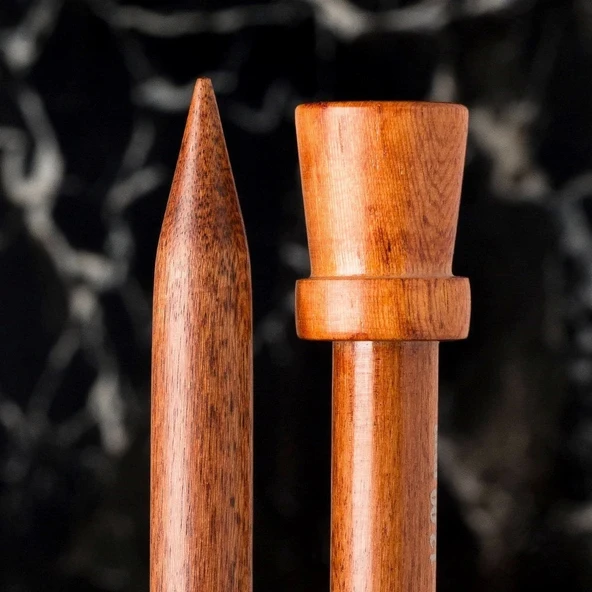 La Mia Rosewood 12 mm 36 cm Ahşap Örgü Şişi - Resim 2