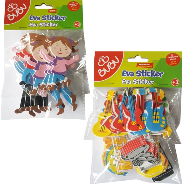 Bu-Bu 3D Eva Sticker Renkli Karışık 24 Lü BUBU-STS043 ürün görseli