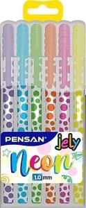 Pensan Jel Kalem Jely Neon Krş 6 Lı 2801-12-PKT ürün görseli 1