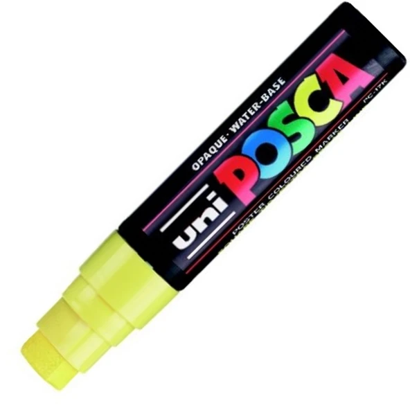Uni-Ball Posca 15.0 Su Bazlı Poster Markörü Sarı Pc-17K ürün görseli