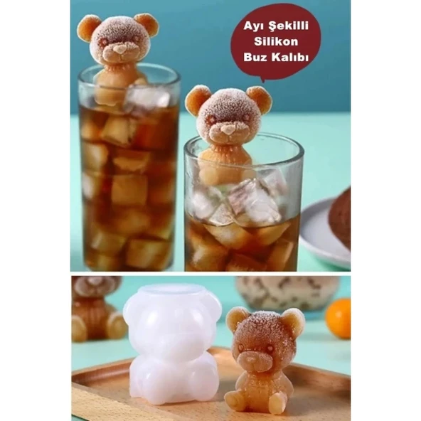 Ayı Şekilli Silikon Buz Kalıbı ürün görseli 1
