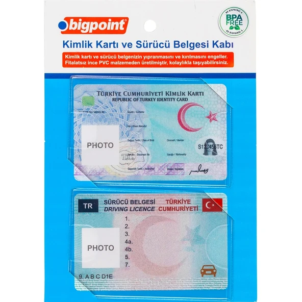 Bigpoint Kimlik-Sürücü Kart Kabı 2 Li Set BP671B - 1
