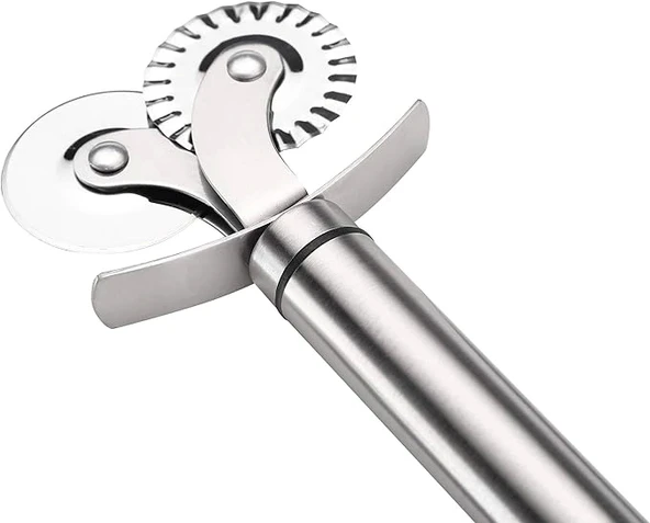 Çift Başlıklı Pizza Hamur Bıçağı - Resim 2