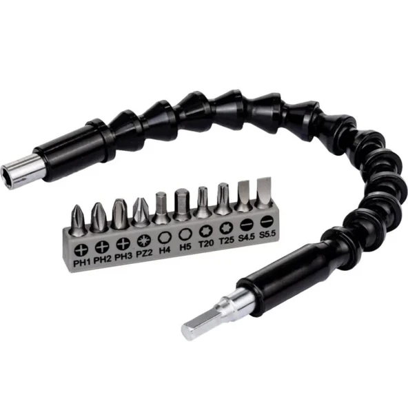 Esnek Şaftlı Tornavida Ucu Seti - Resim 2