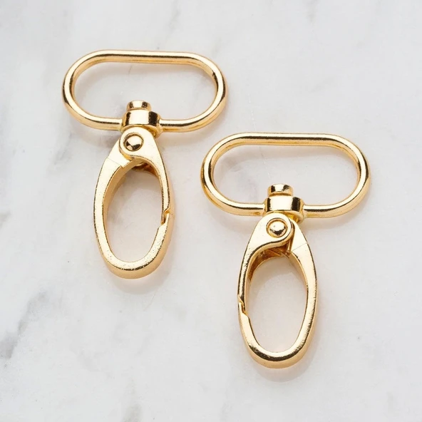 Loren 3 cm 2 li Altın Rengi Makrome Anahtarlık Kan ürün görseli 1