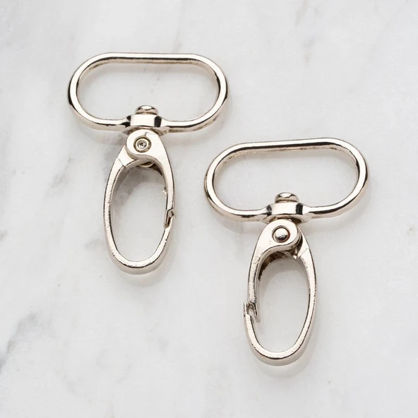 Loren 3 cm 2 li Gümüş Rengi Makrome Anahtarlık Kan ürün görseli 1