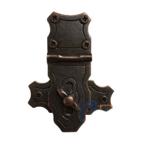 Dekoratif Anahtarlı Sandık Askısı - 40x55mm, Oksit, 1 Adet ürün görseli