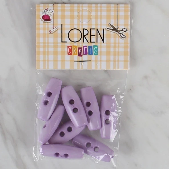 Loren Crafts lila 8 li çoban düğmesi - 60 ürün görseli 1