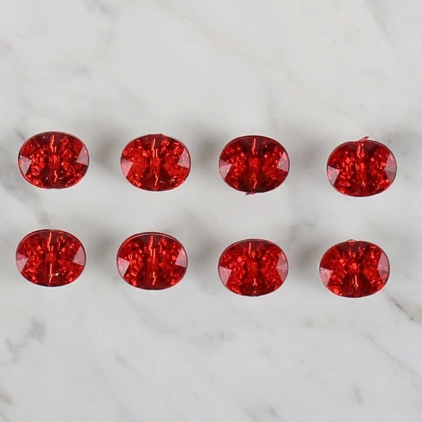 Loren Crafts kırmızı 8 li düğme - 240 - Resim 2