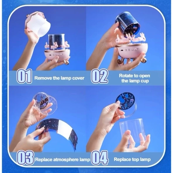 Tavşan Atlıkarınca Multifonksiyon Projektör - Resim 4