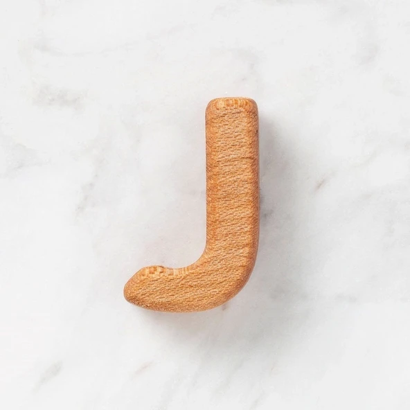 Hobi Baby Organik Ahşap Harf - J ürün görseli 1