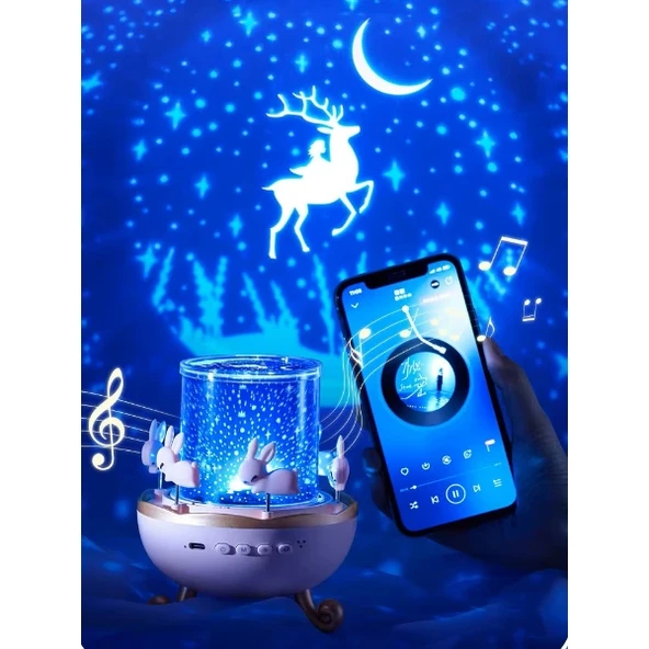 Tavşan Atlıkarınca Multifonksiyon Projektör - Resim 3