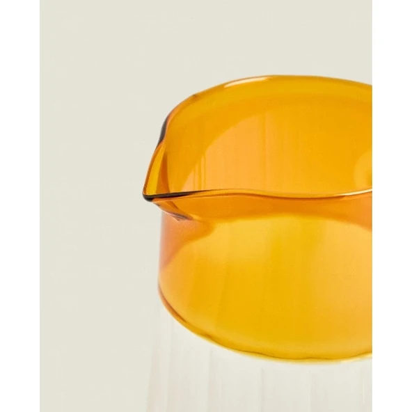 Turuncu Detaylı Cam Sürahi 1600 ml - Resim 2