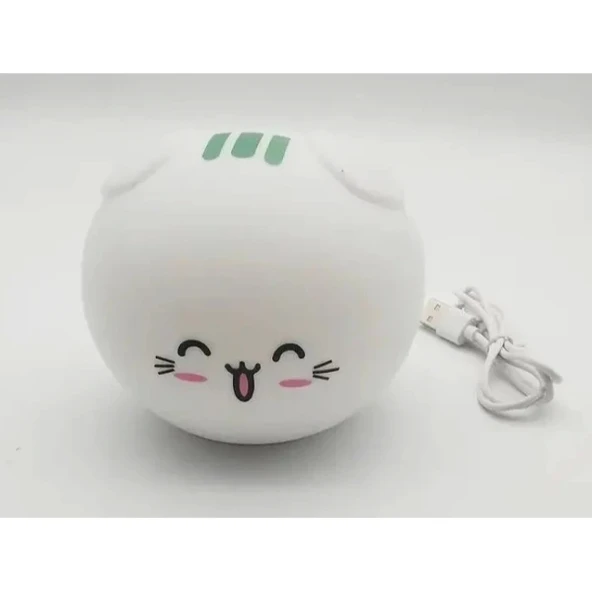 Sevimli Kedi Temalı Dokunmatik Gece Lambası - Resim 2