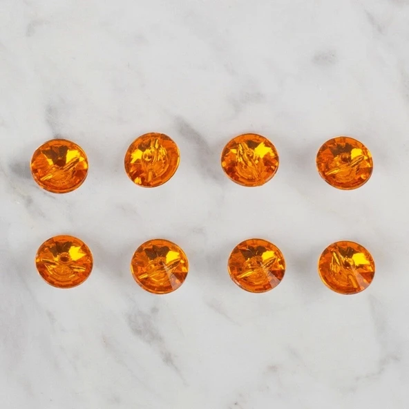 Loren Crafts turuncu 8 li düğme - 205 - Resim 2