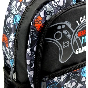 Muggle Okul Çantası Game Over Siyah Mu-9383