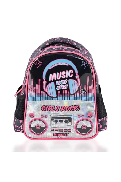 Muggle Okul Çantası Music Siyah Mu-7143