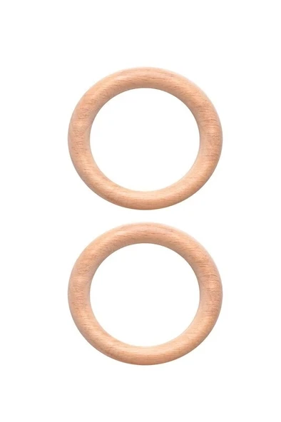 Amigurimi Ahşap Halka 7 cm 2'li ürün görseli 1