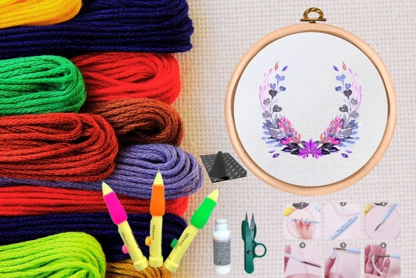 Punch Seti Nakış Seti Kasnaklı Kendin Yap Seti Seri 42 ürün görseli 1