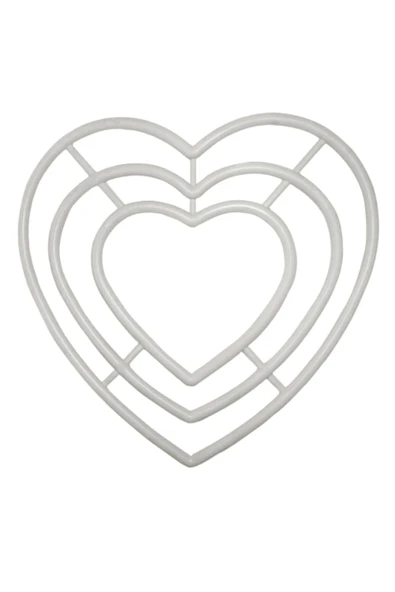 Kalp Makrome Halkası 3'lü 20 cm ürün görseli 1