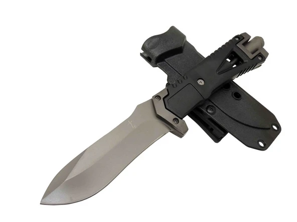 Zero Error Tactical 7 40 Siyah Outdoor Bıçak 27cm - Siyah Sap, Magnezyum Çubuklu, Kılıflı ürün görseli