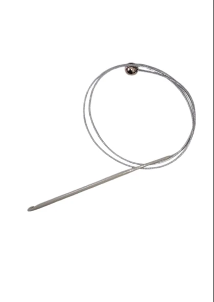 Misinalı Çelik Stoplu Tığ Şiş 4,5 Numara 60 cm ürün görseli 1