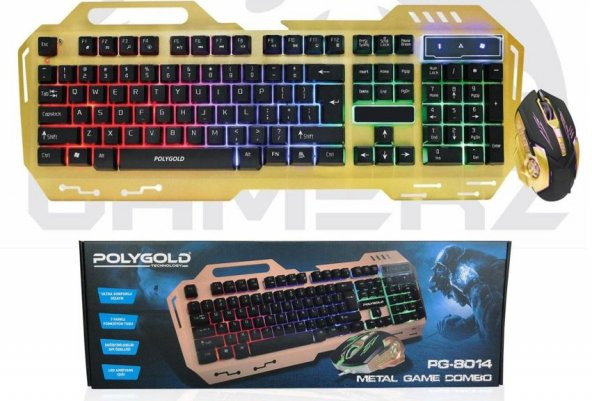 Polygold PG-8014 Işıklı Oyuncu Q Klavye Mouse Seti - 2