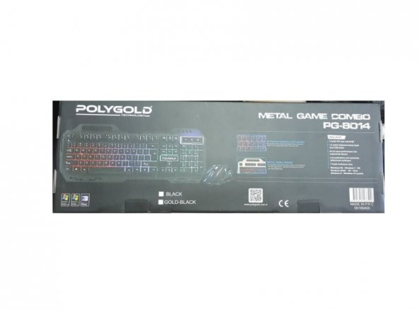 Polygold PG-8014 Işıklı Oyuncu Q Klavye Mouse Seti - 5