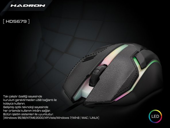 Hadron HD5679/100 Oyuncu Mouse - 2