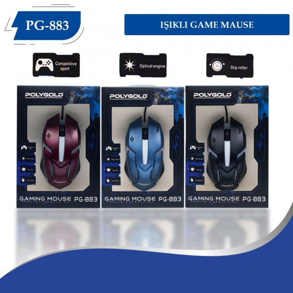 Owwotech Polygold OW-883 Işıklı Kablolu Oyuncu Mouse - 3