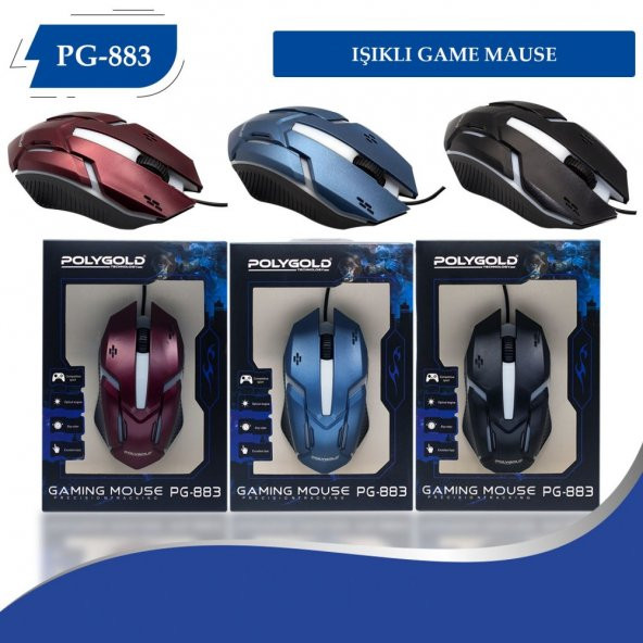 Owwotech Polygold OW-883 Işıklı Kablolu Oyuncu Mouse - 4