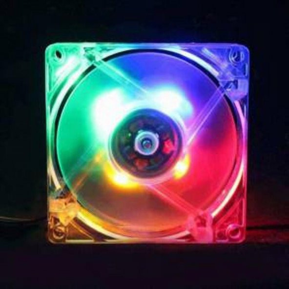8 Cm. Ledli Işıklı Kasa Fanı Renkli