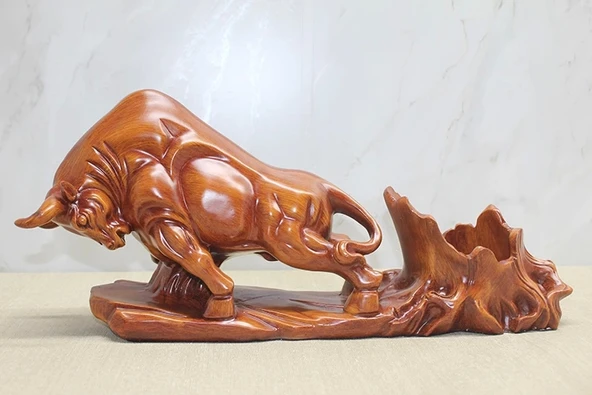 Polyester Boğa Figürü Şaraplık - Resim 2