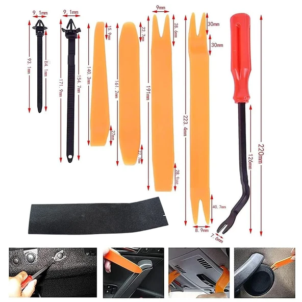 Otomobil Tampon sabitleme klipsi, 696 adet araç sabitleme klipsi, evrensel, kapı kaplaması, mandallar, tamponlar, dekoratif şeritler, plastik klips seti, sökme aletleri ile beraber - Resim 4