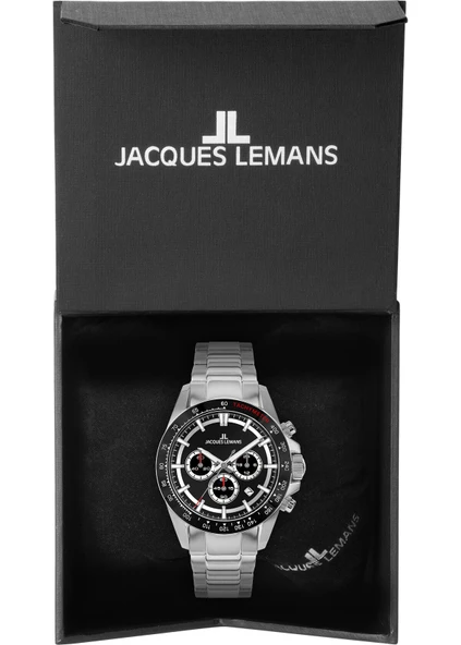 JACQUES LEMANS 1-2207A LIVERPOOL CHRONOGRAPH ERKEK KOL SAATİ - Resim 2
