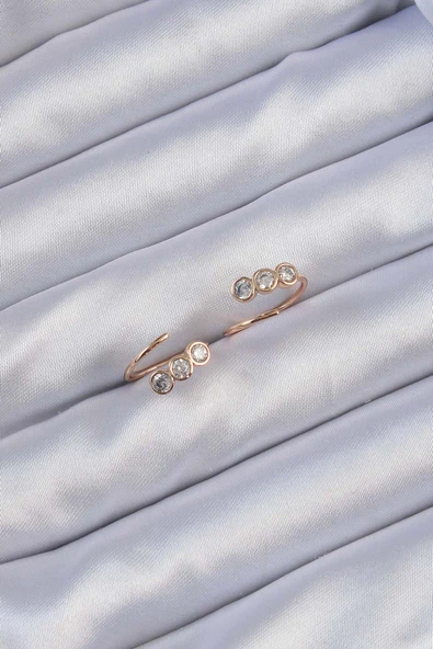 Xuping Rose Renk Zirkon Taşlı Su Yolu Küpe - TJ-BKP9430 - Resim 2